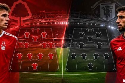 Nottingham Forest vs Manchester United F.C. Lineups